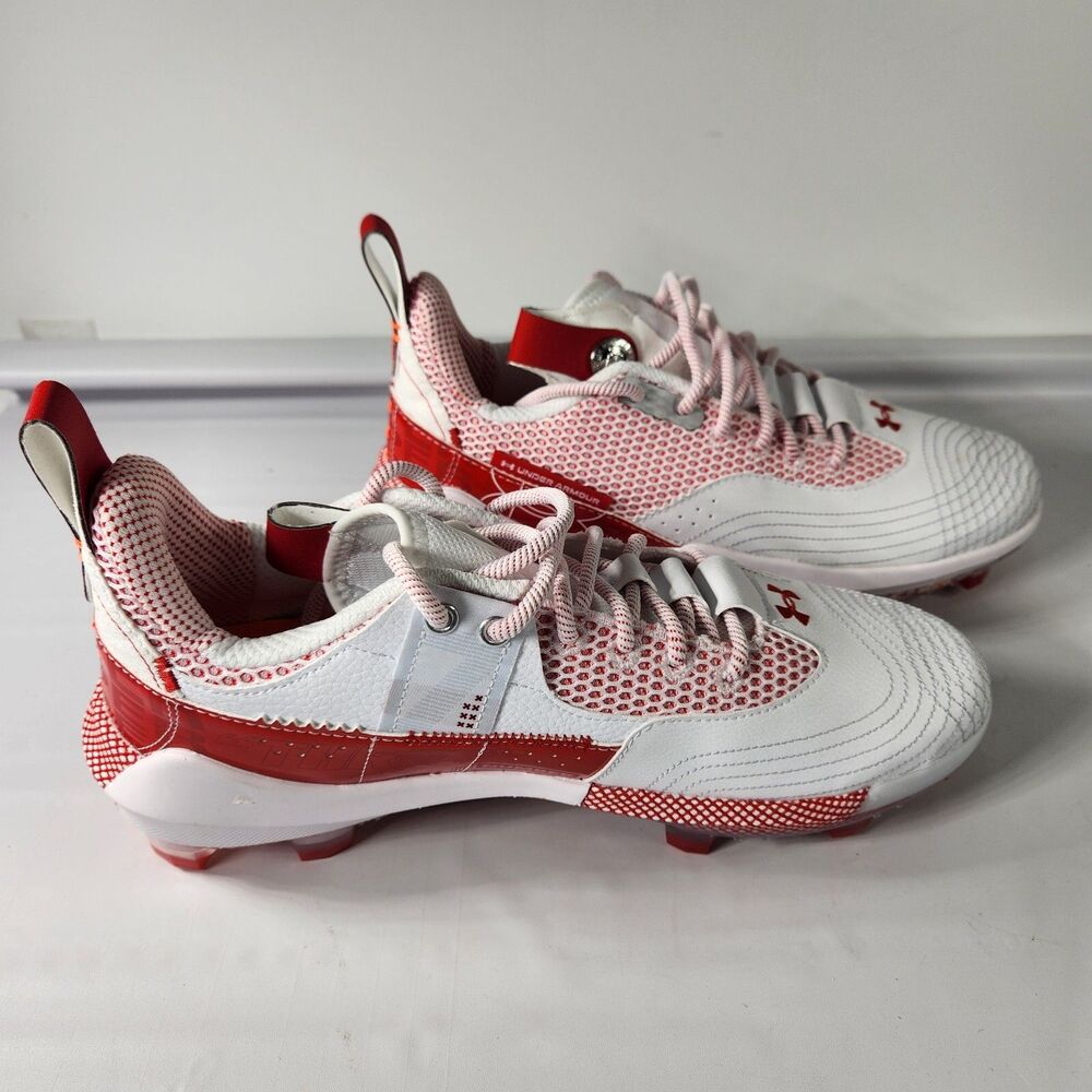 NEW Under Armour UA Harper 7 Elite Low MCS Baseball Cleats Red Men's 11.5